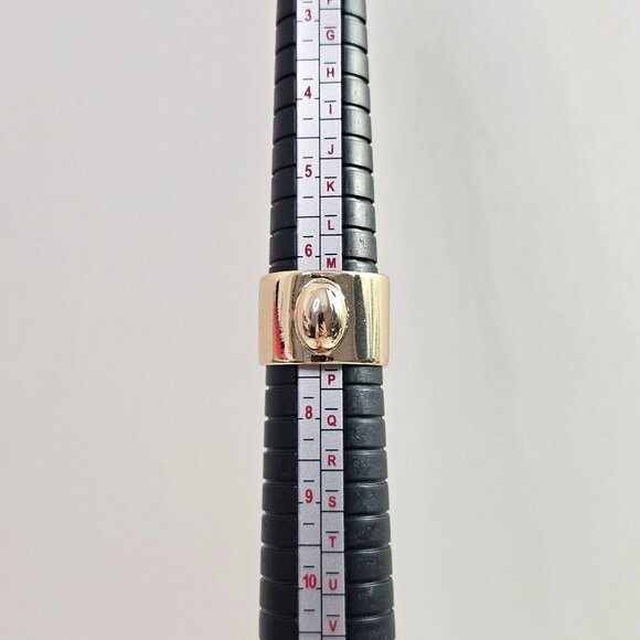 Art Deco Gold‎ Ring Geometric Design Size 7 - Picture 4 of 5